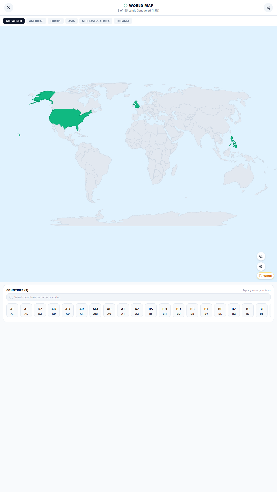 Interactive World Map and Custom Tier Lists
